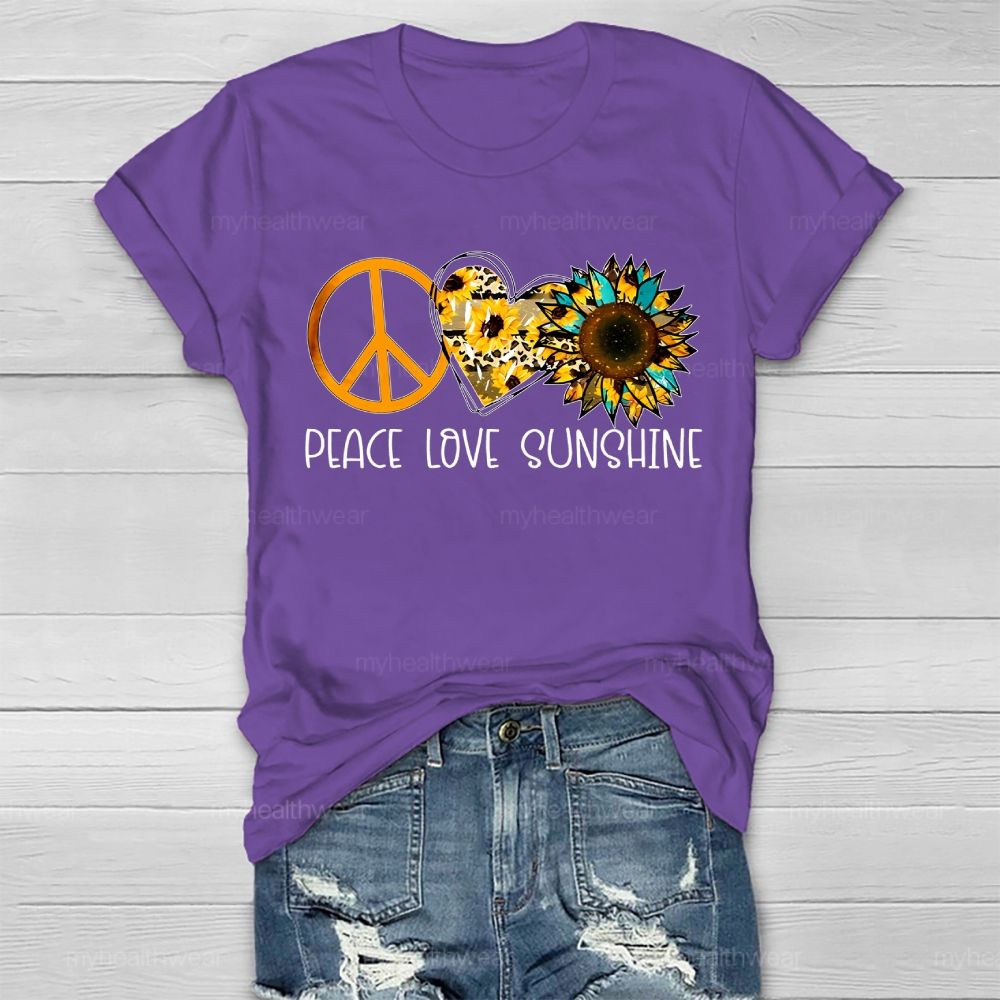 Peace Love Sunshine Graphics Healthwear T-shirt