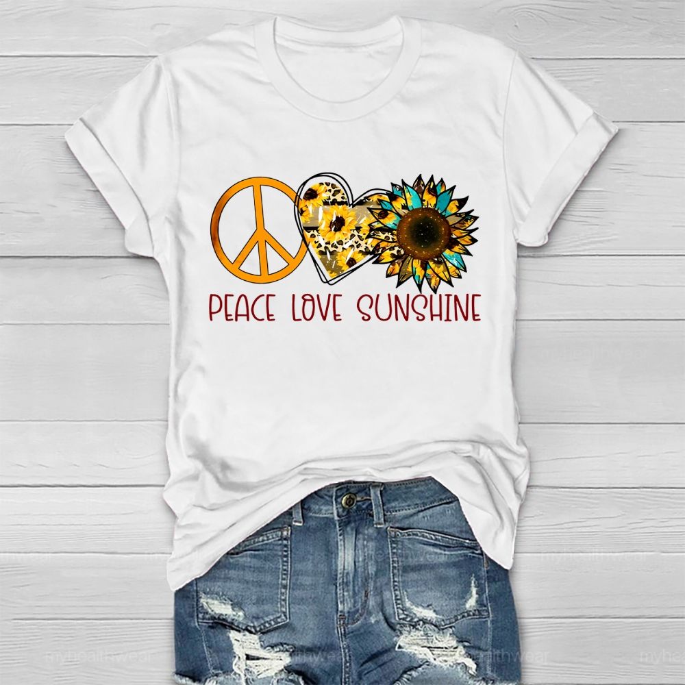 Peace Love Sunshine Graphics Healthwear T-shirt