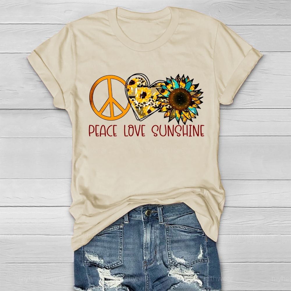 Peace Love Sunshine Graphics Healthwear T-shirt