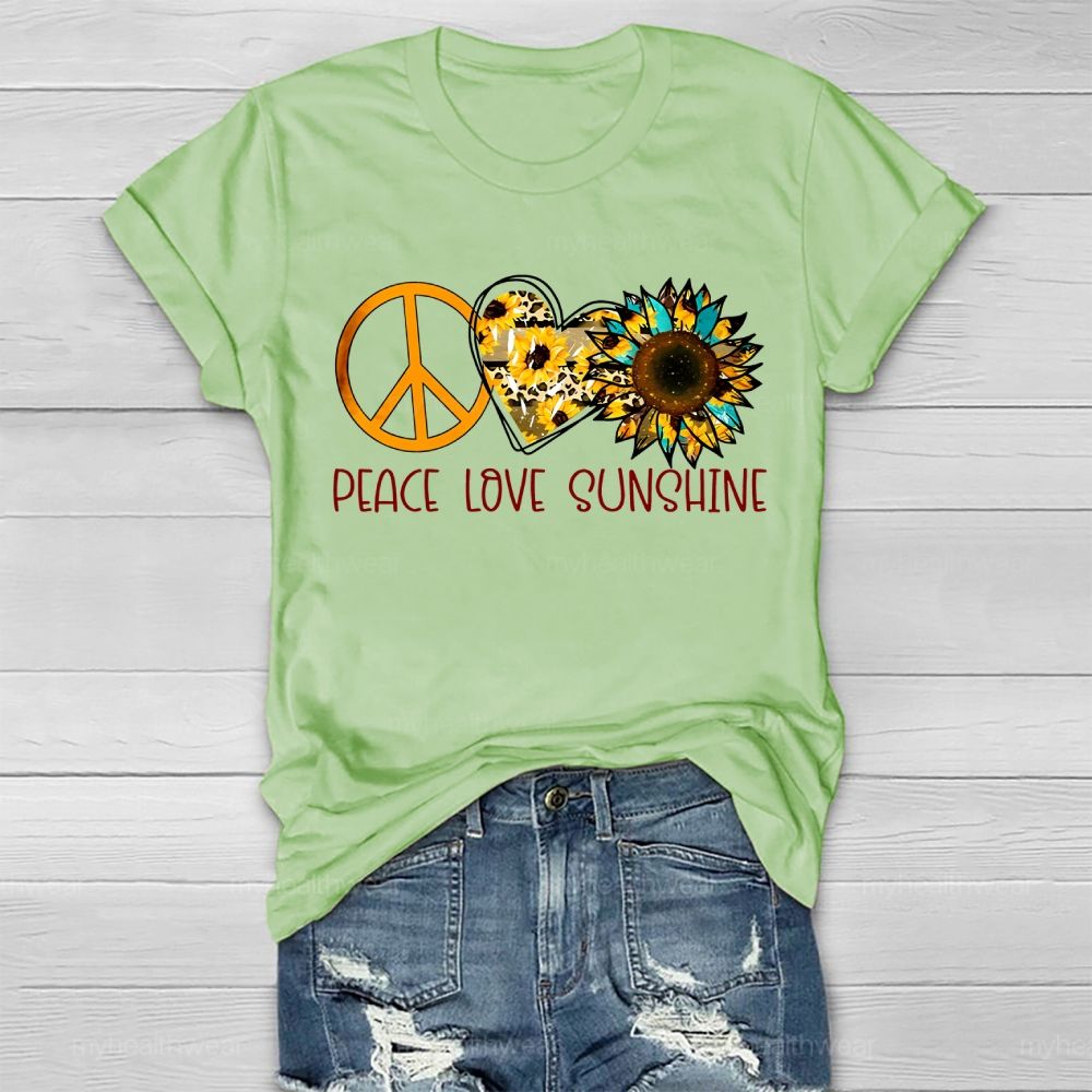 Peace Love Sunshine Graphics Healthwear T-shirt