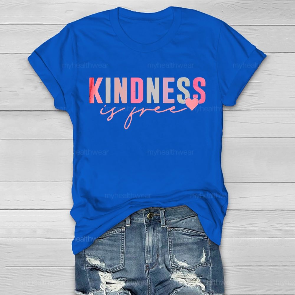 Kindness Is Free Love Letters Healthwear T-shirt