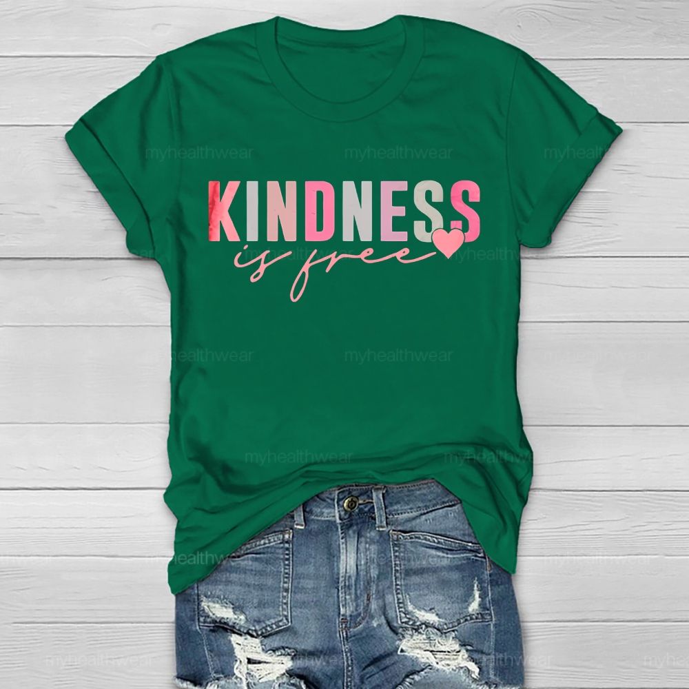 Kindness Is Free Love Letters Healthwear T-shirt