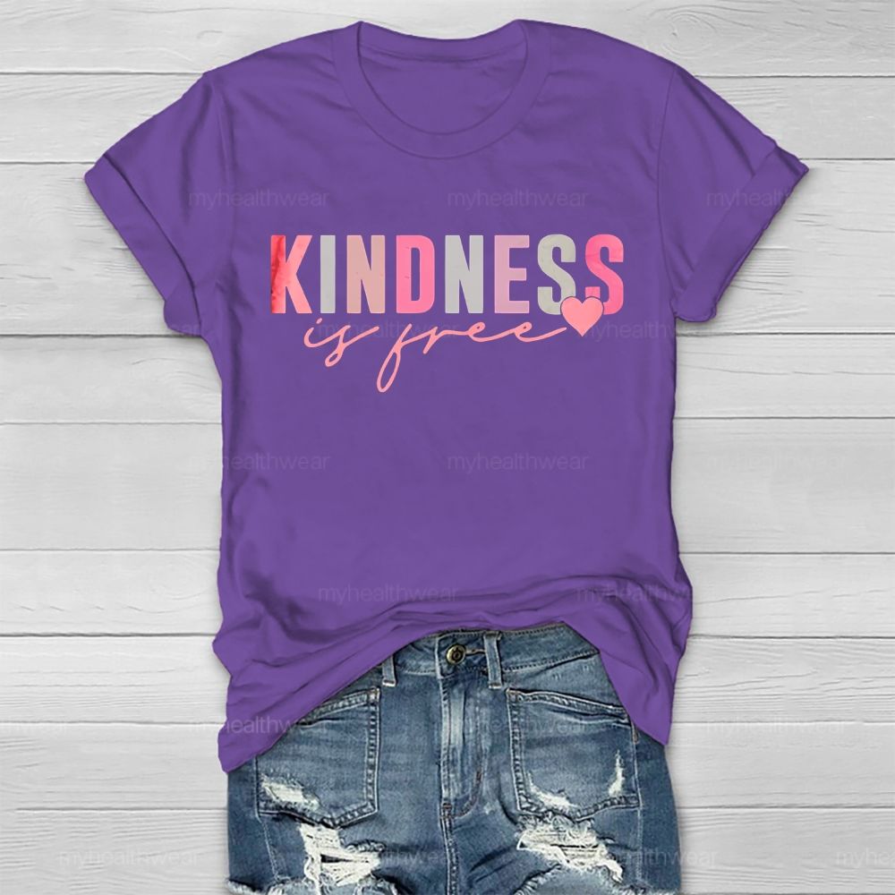 Kindness Is Free Love Letters Healthwear T-shirt
