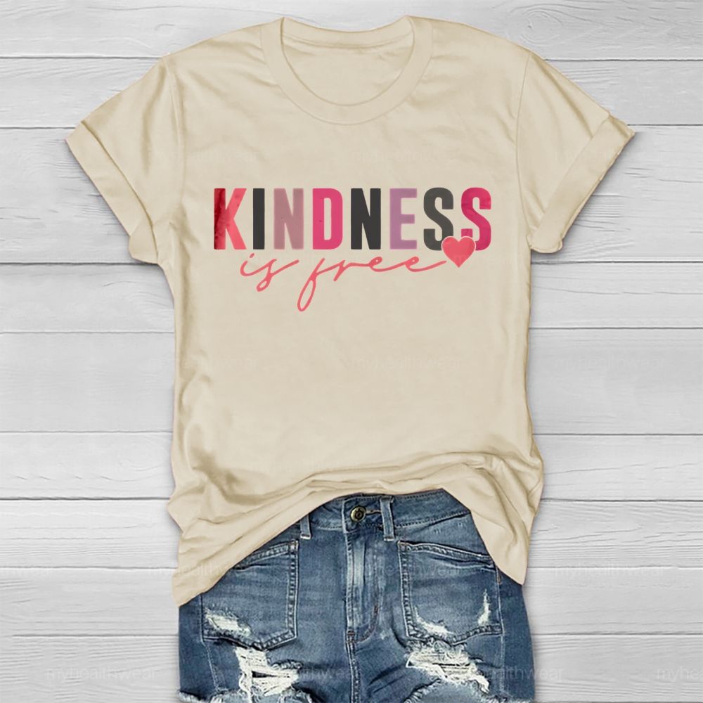 Kindness Is Free Love Letters Healthwear T-shirt