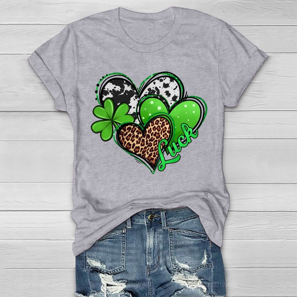 Luck Clover Heart Healthwear T-shirt