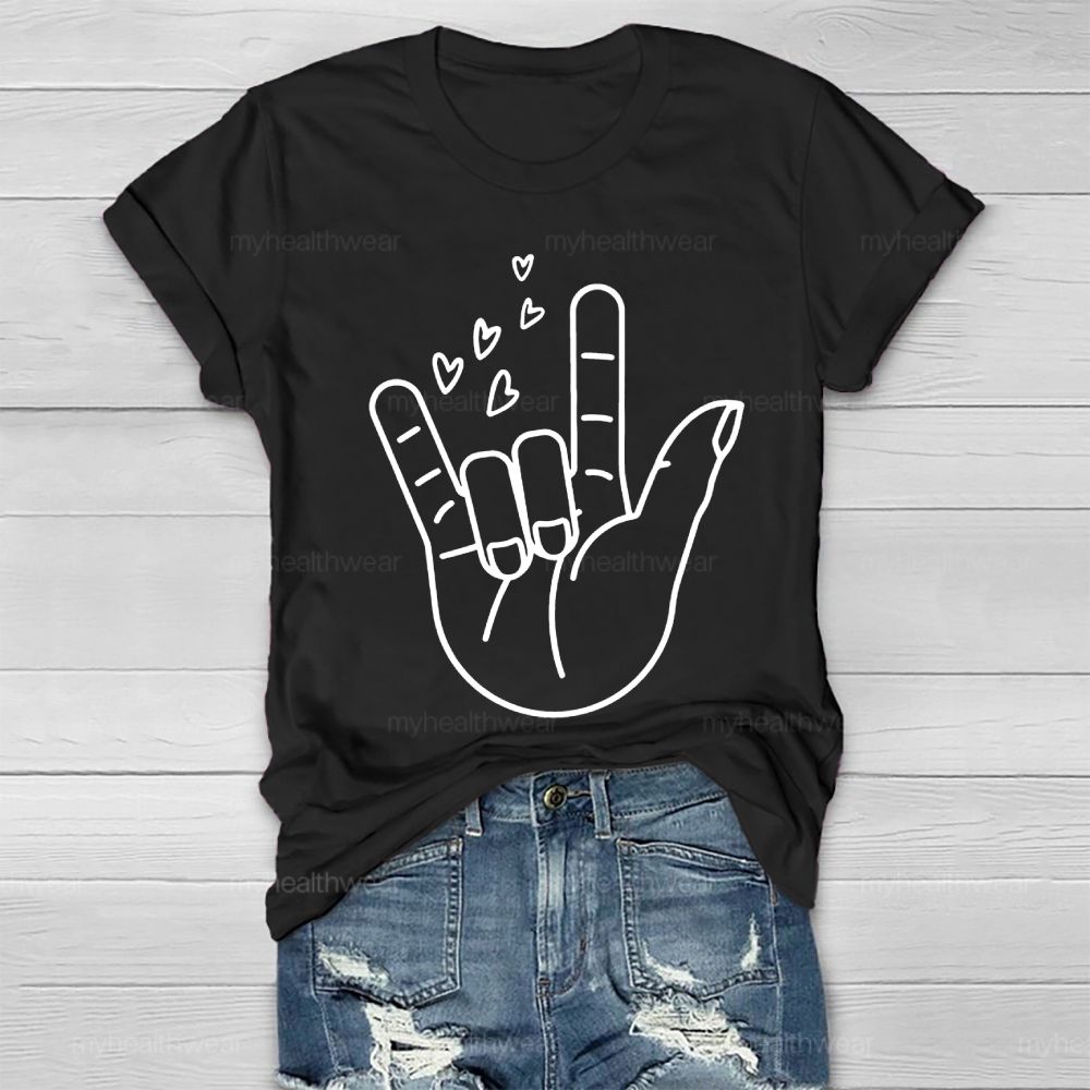 Love Gesture Heart Healthwear T-shirt