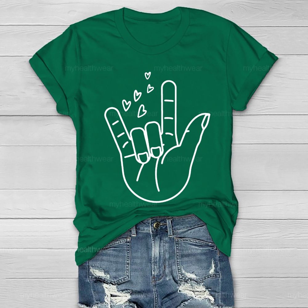 Love Gesture Heart Healthwear T-shirt