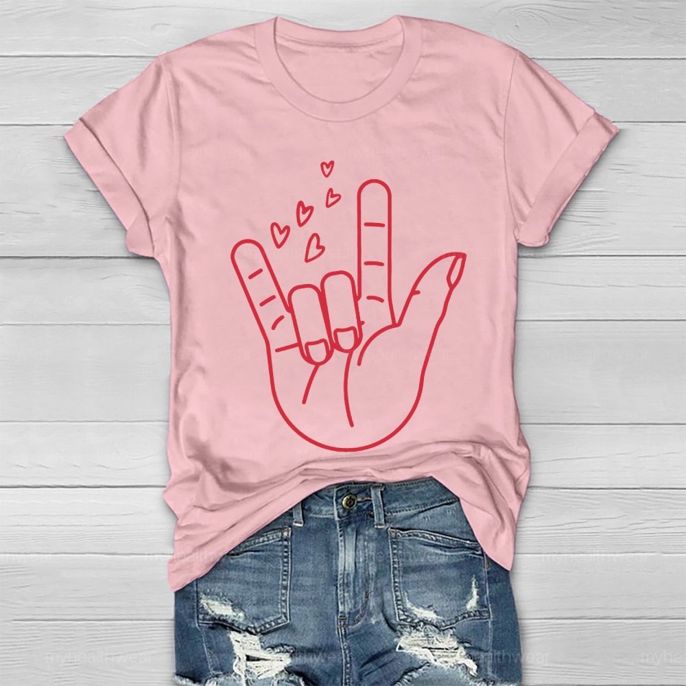 Love Gesture Heart Healthwear T-shirt