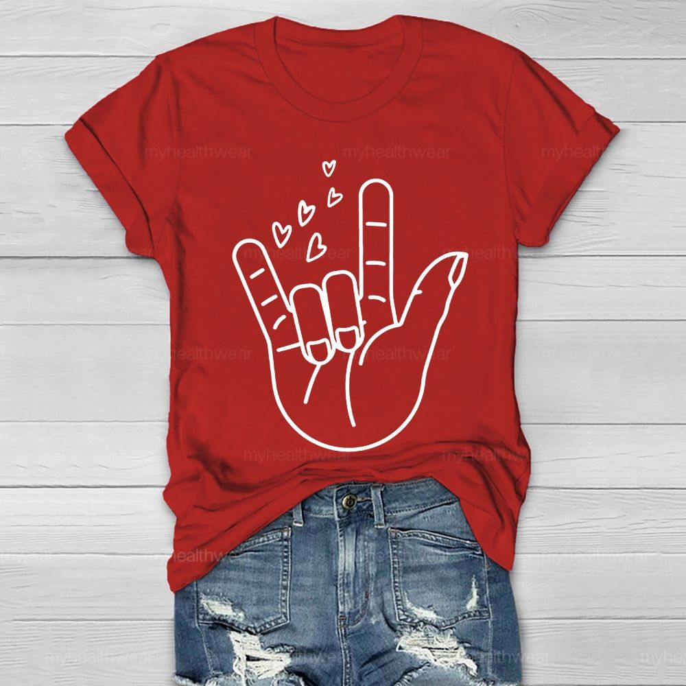 Love Gesture Heart Healthwear T-shirt