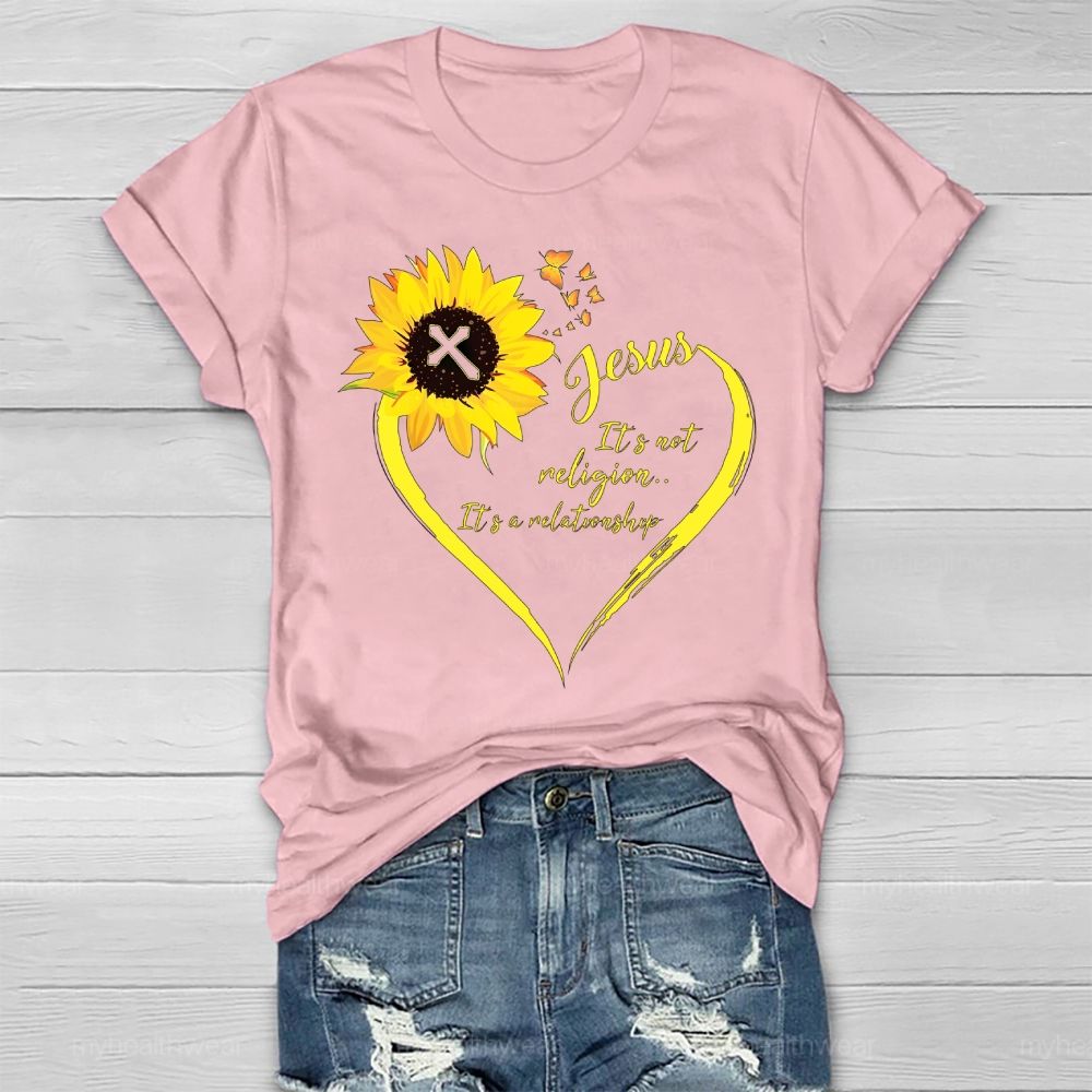 Jesus It Is Not Religion It's A Relationship Healthwear T-shirt