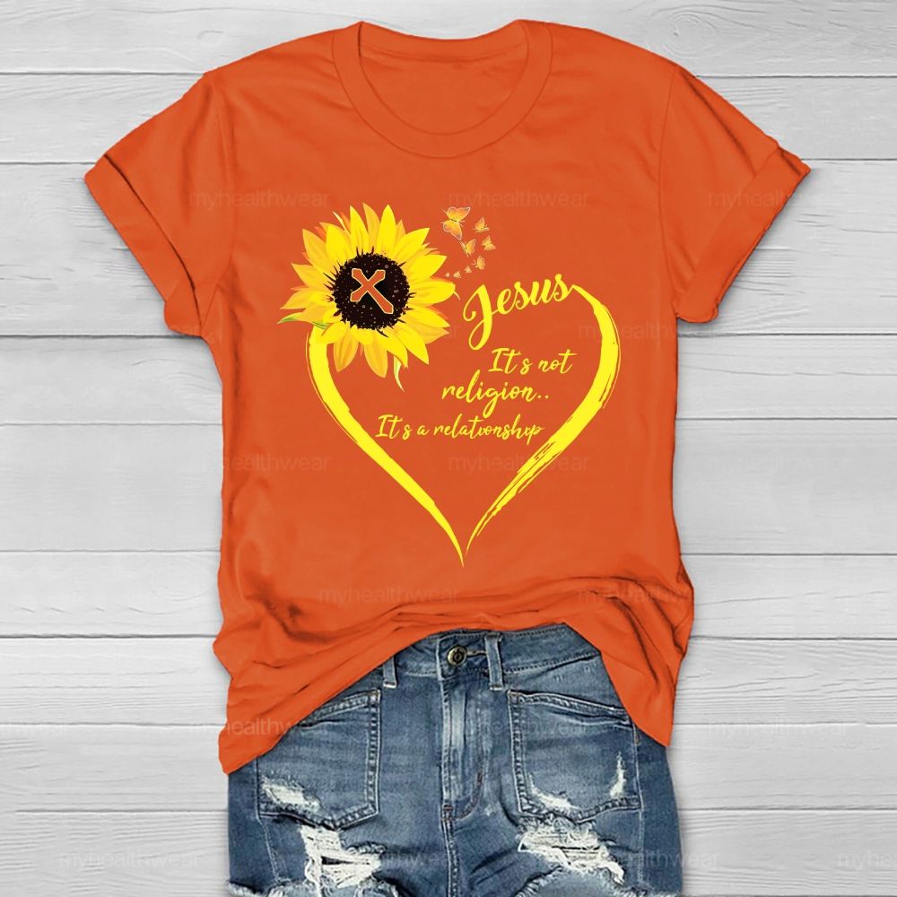 Jesus It Is Not Religion It's A Relationship Healthwear T-shirt
