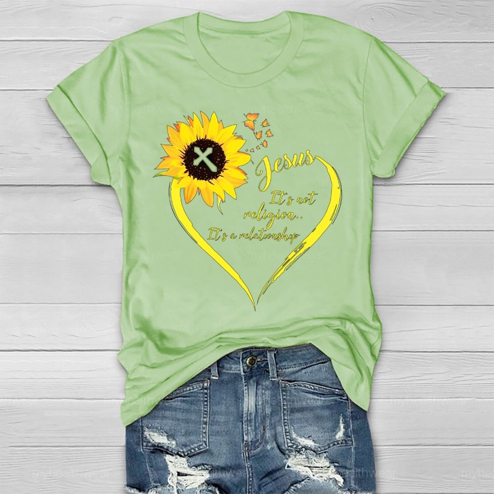 Jesus It Is Not Religion It's A Relationship Healthwear T-shirt