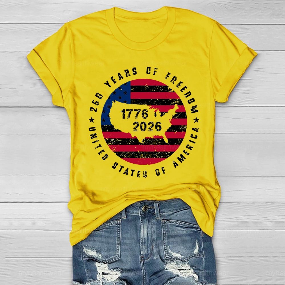 250 Years Of Freedom United States 250th Anniversary Healthwear T-shirt