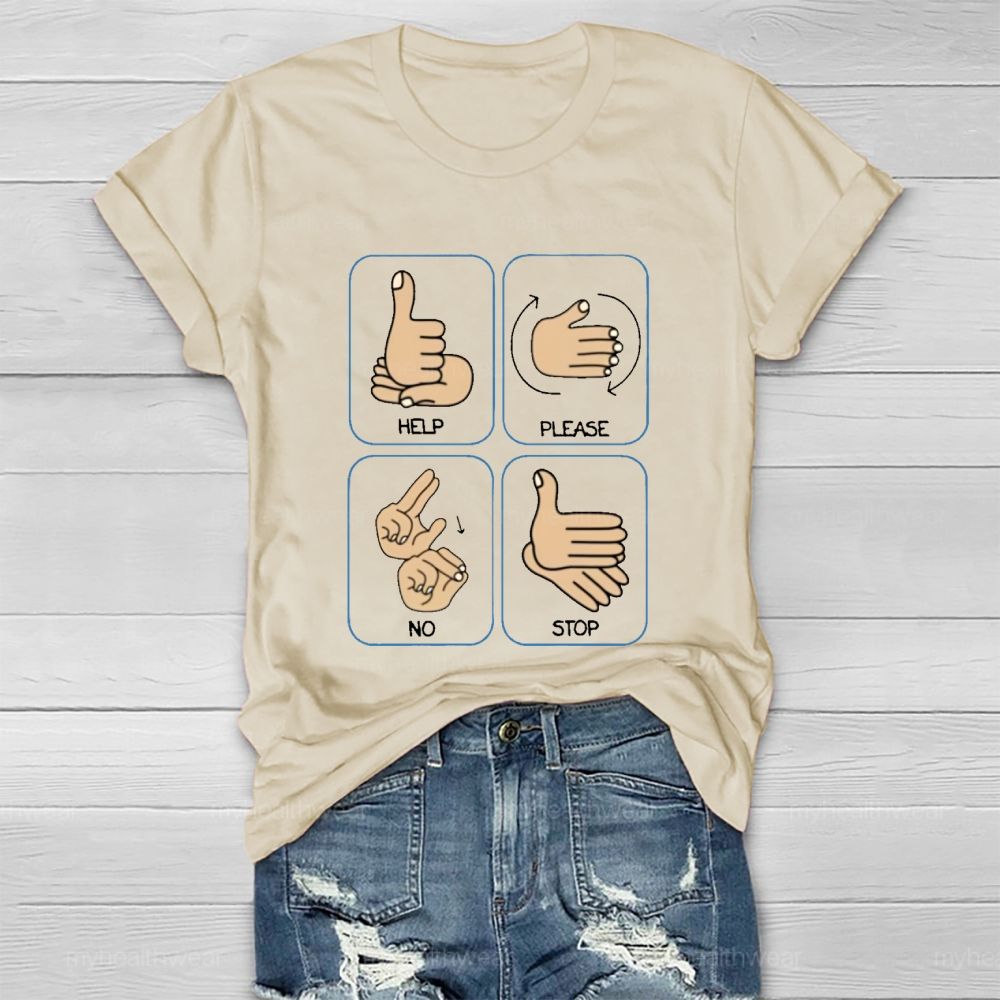 Help Please No Stop Healthwear T-shirt