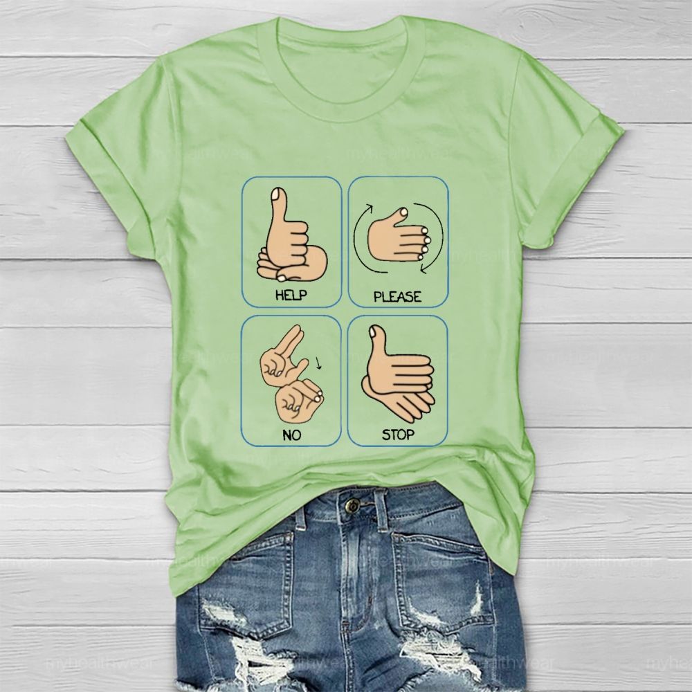 Help Please No Stop Healthwear T-shirt