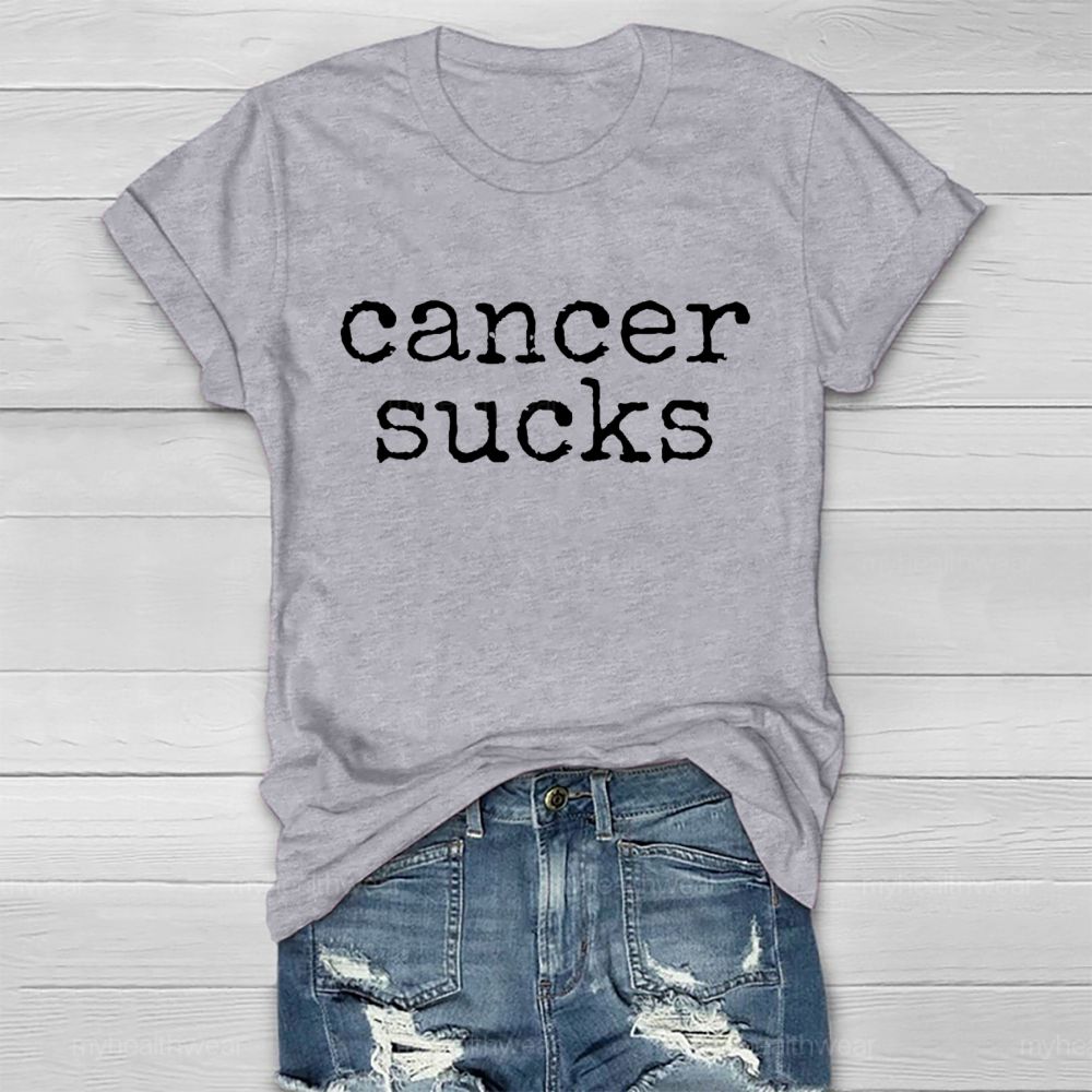 Cancer Sucks Letters Healthwear T-shirt