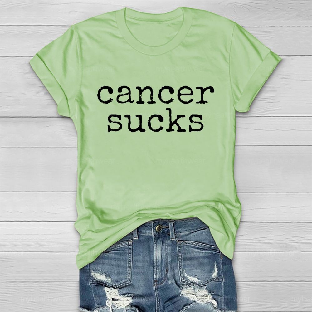 Cancer Sucks Letters Healthwear T-shirt