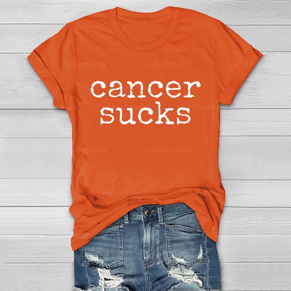 Cancer Sucks Letters Healthwear T-shirt