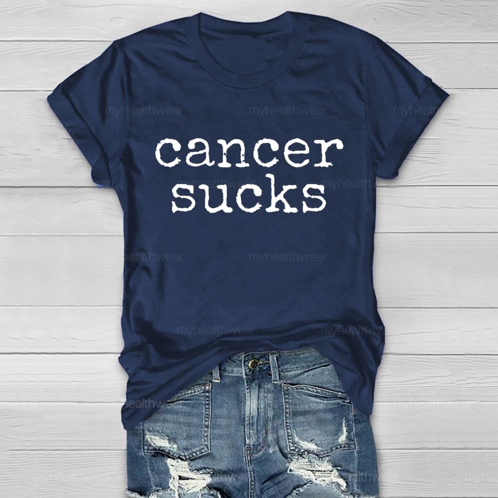 Cancer Sucks Letters Healthwear T-shirt