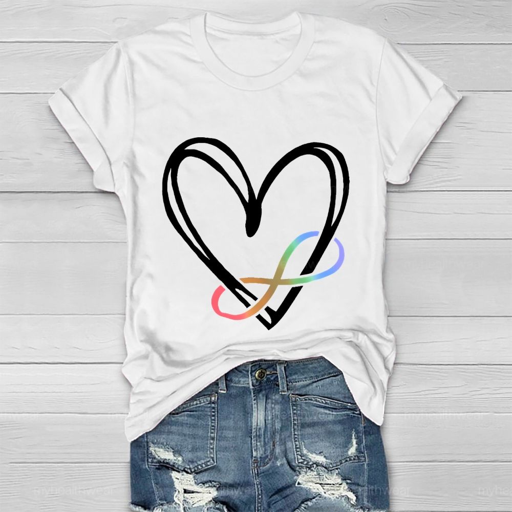 Infinity Symbol Heart Healthwear T-shirt