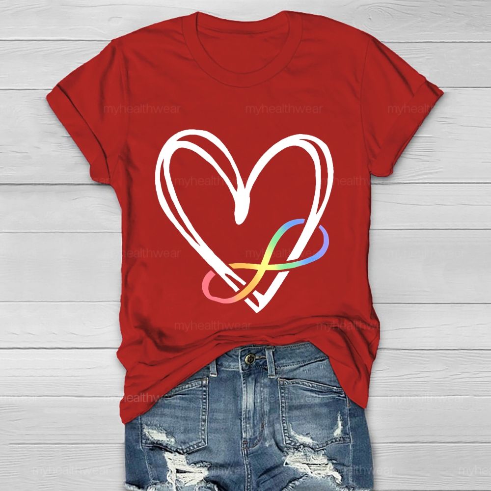 Infinity Symbol Heart Healthwear T-shirt