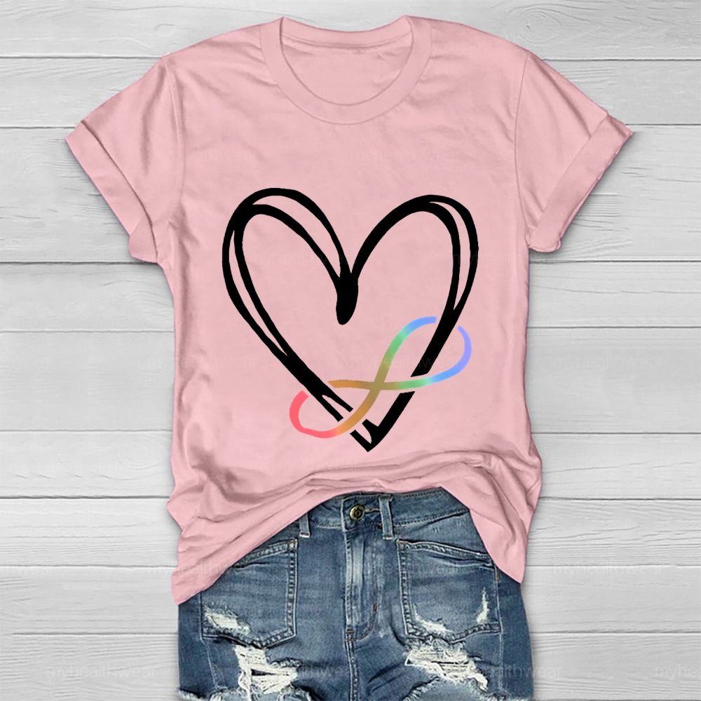 Infinity Symbol Heart Healthwear T-shirt