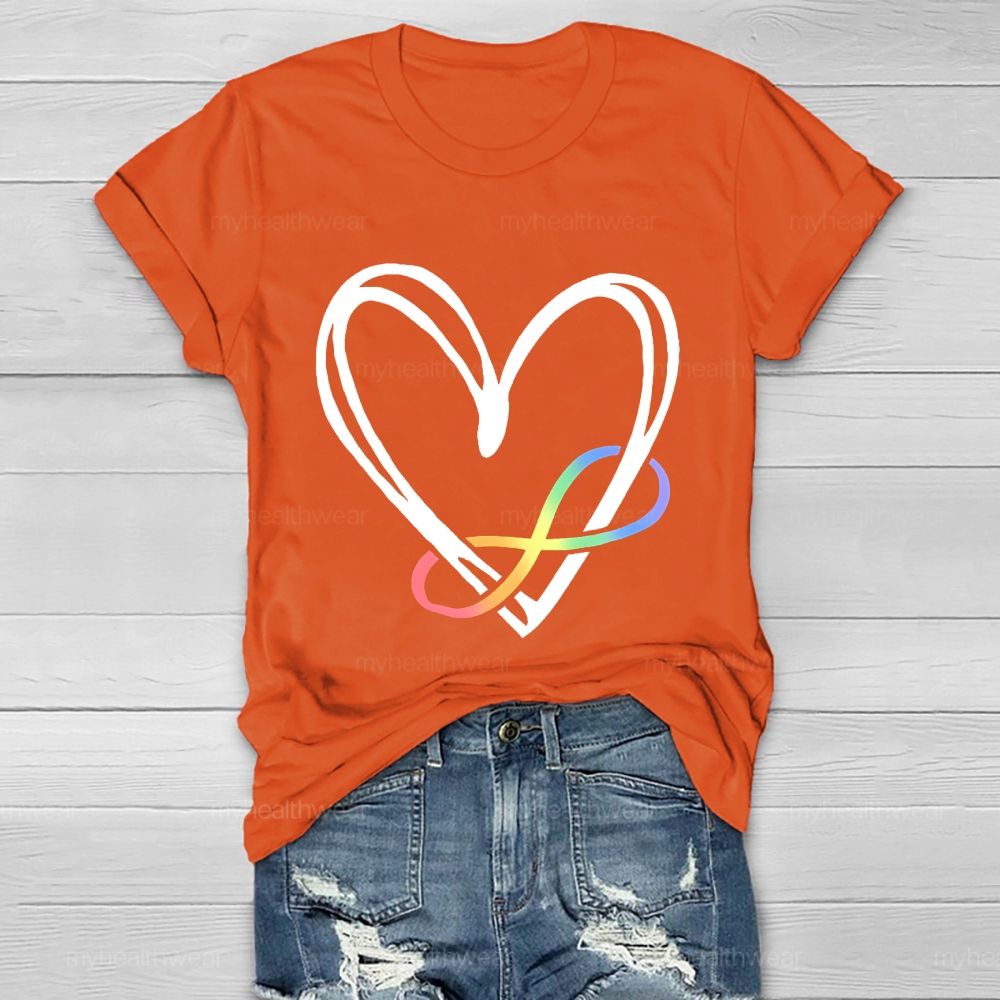 Infinity Symbol Heart Healthwear T-shirt