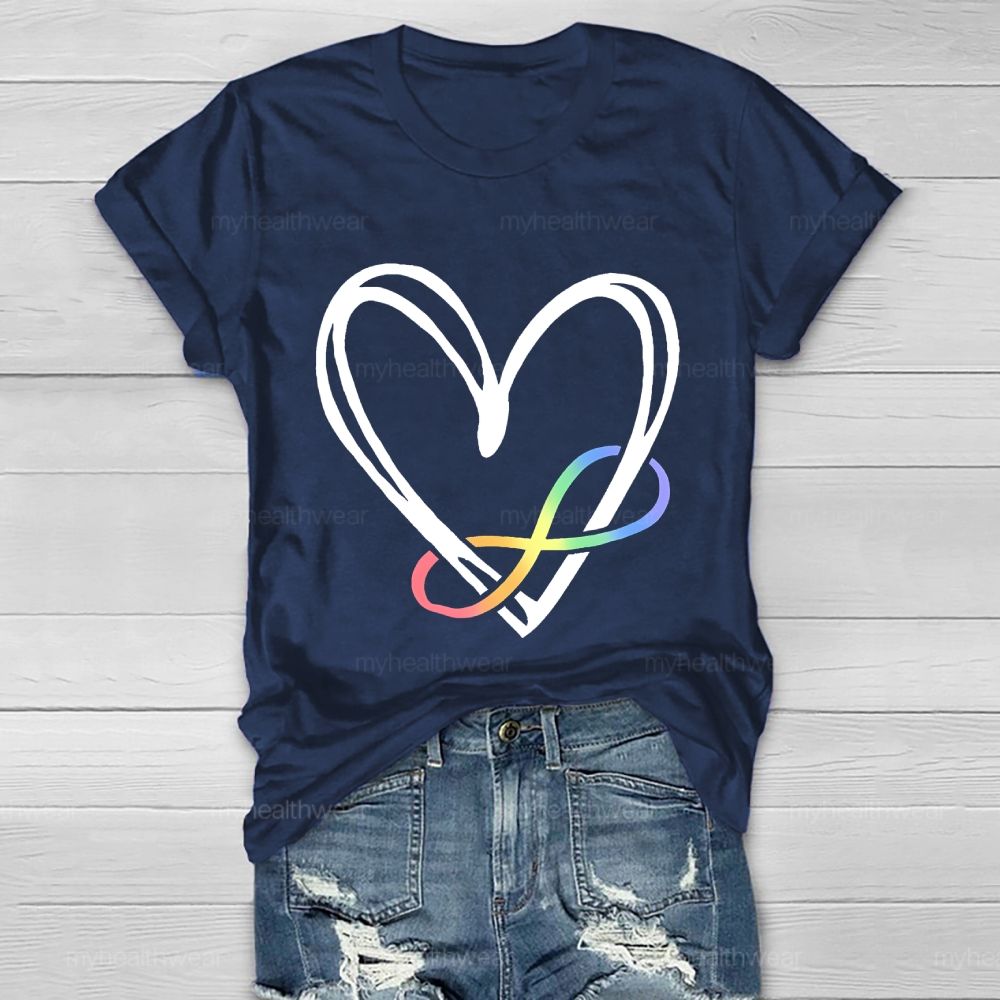 Infinity Symbol Heart Healthwear T-shirt
