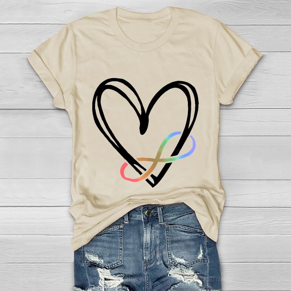 Infinity Symbol Heart Healthwear T-shirt