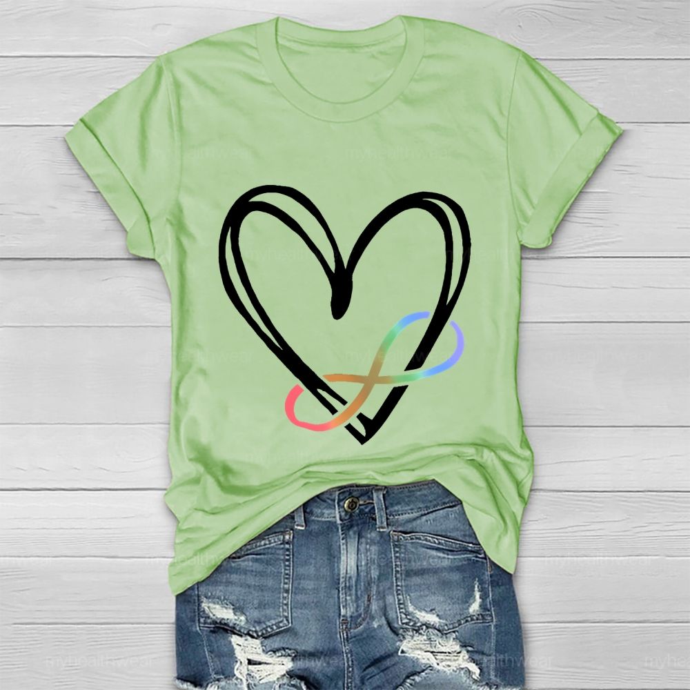 Infinity Symbol Heart Healthwear T-shirt
