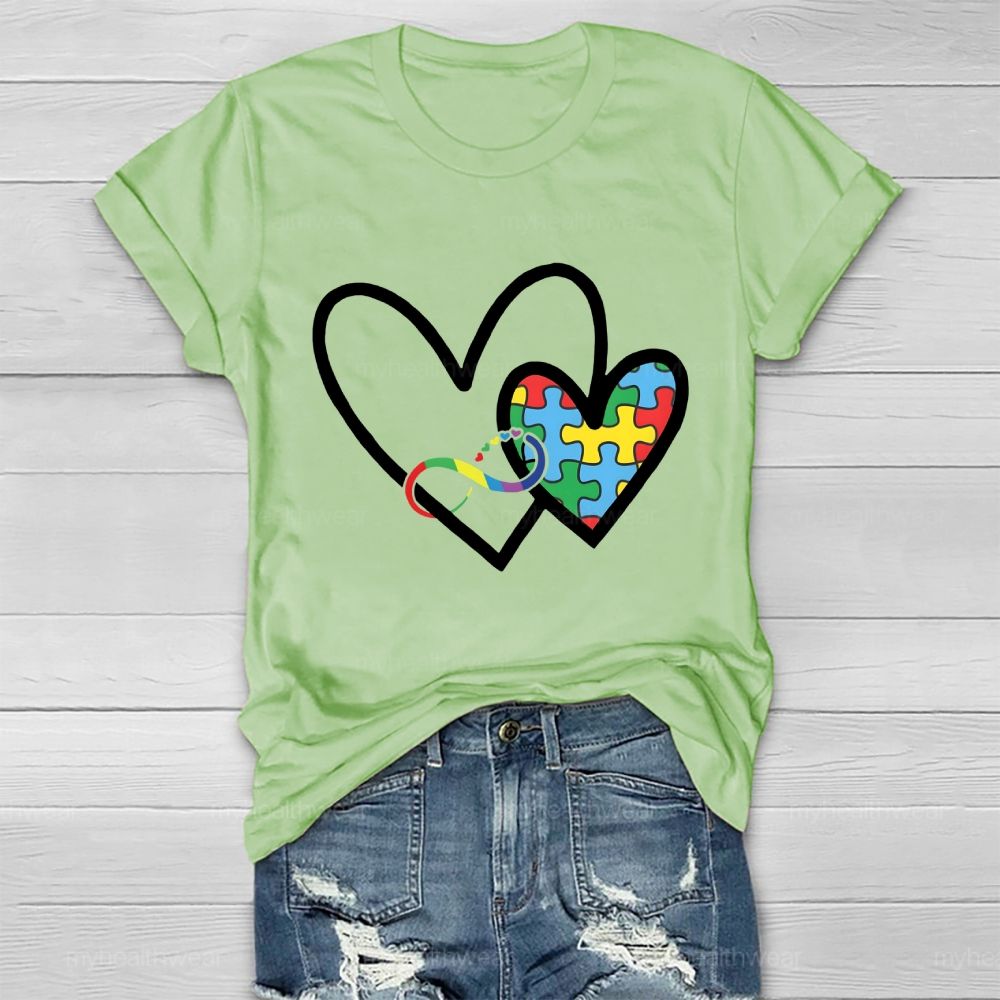 Heart Puzzle Infinity Symbol Healthwear T-shirt