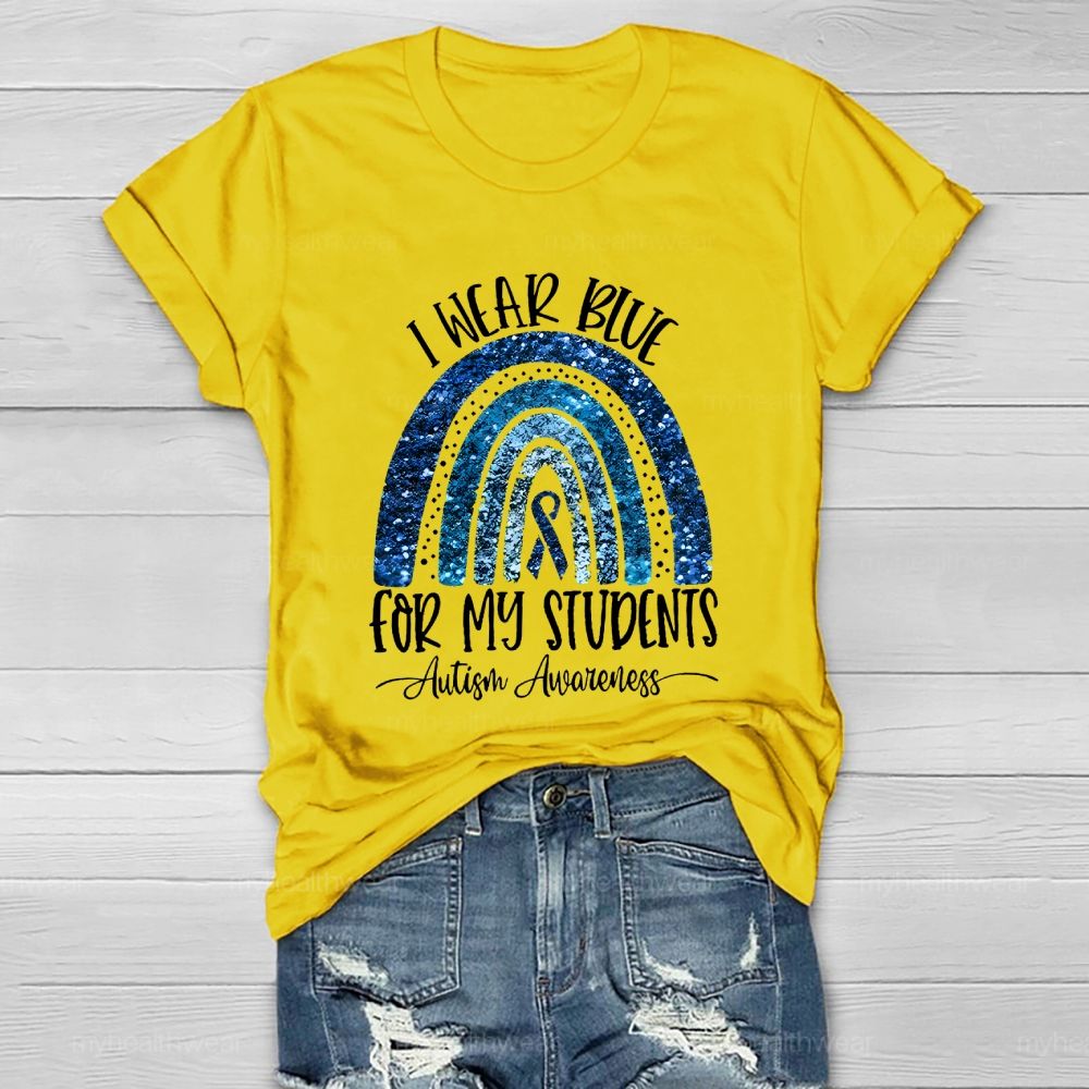 I Wear Blue For My Students Healthwear T-shirt