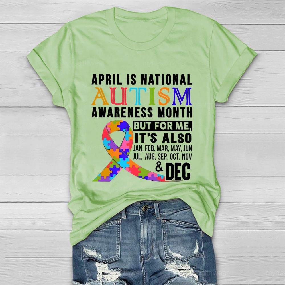 April Is National Autism Awareness Month Healthwear T-shirt