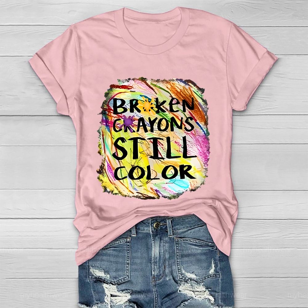 Broken Crayons Still Color Pattern Healthwear T-shirt