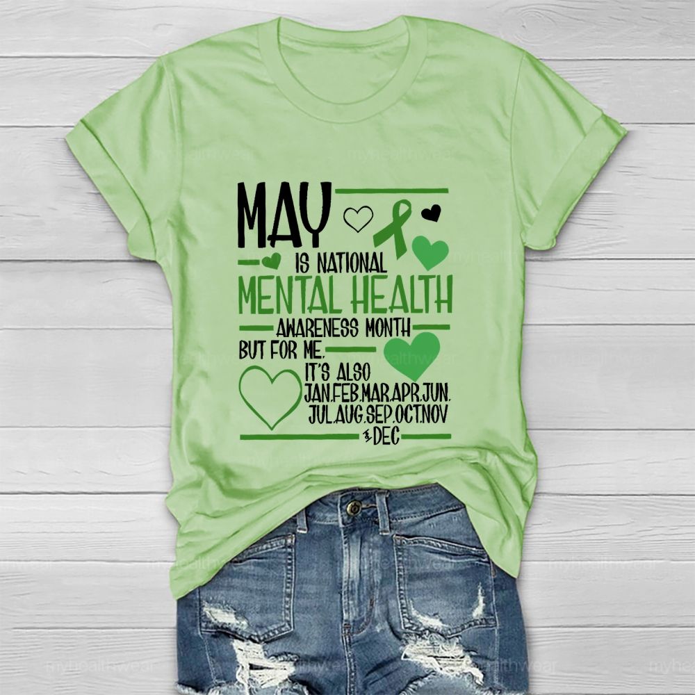 May Is National Mental Health Awareness Month Healthwear T-shirt