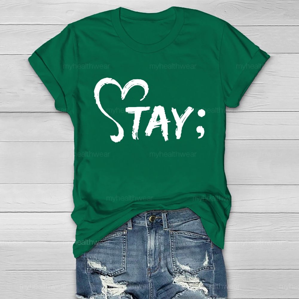 Stay Letters Graphic Healthwear T-shirt