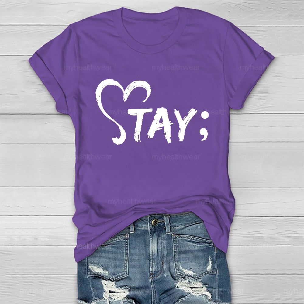 Stay Letters Graphic Healthwear T-shirt