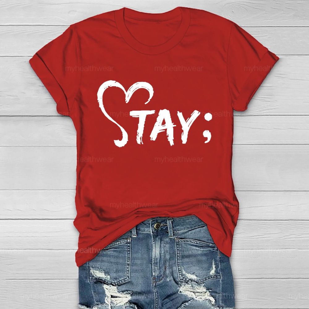Stay Letters Graphic Healthwear T-shirt