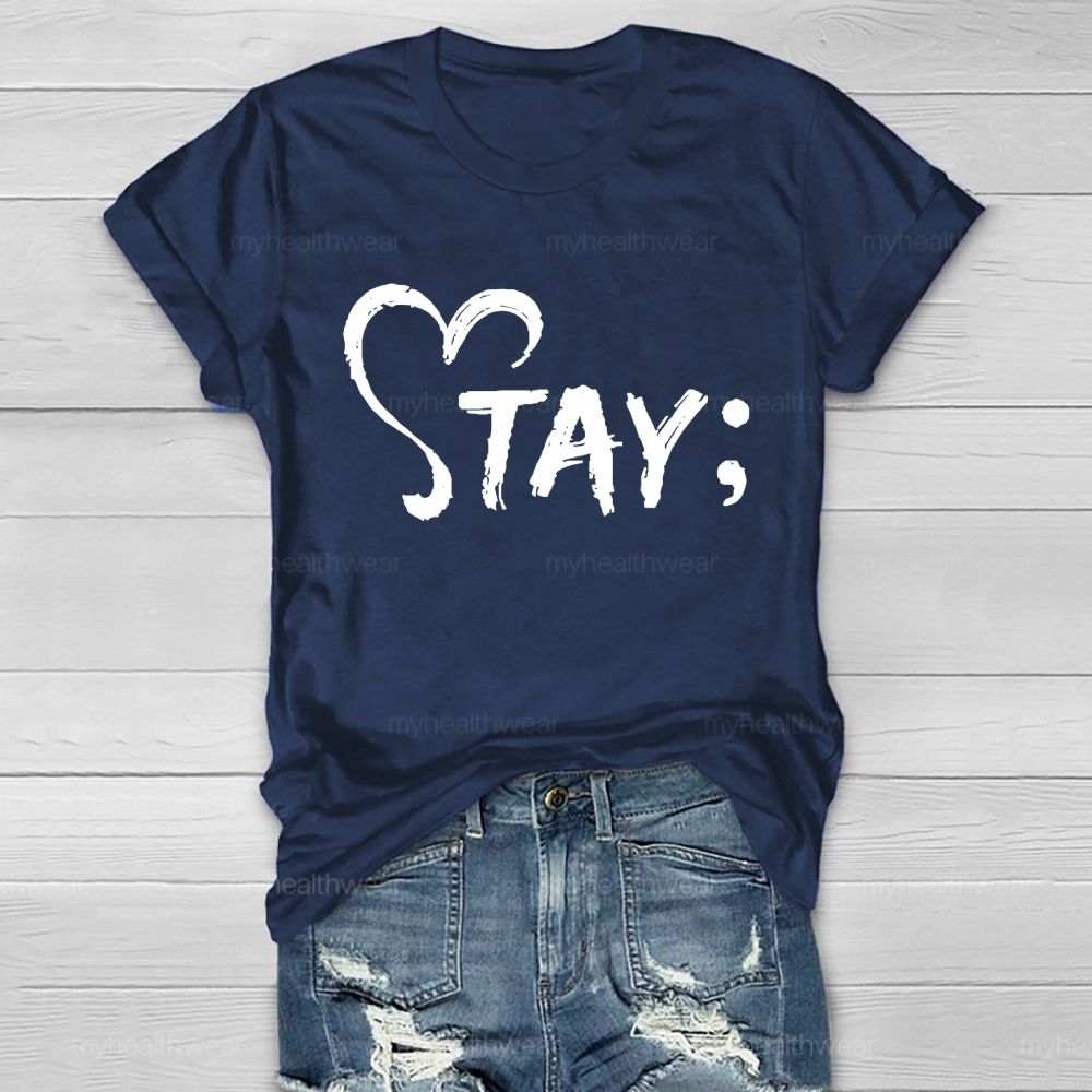 Stay Letters Graphic Healthwear T-shirt