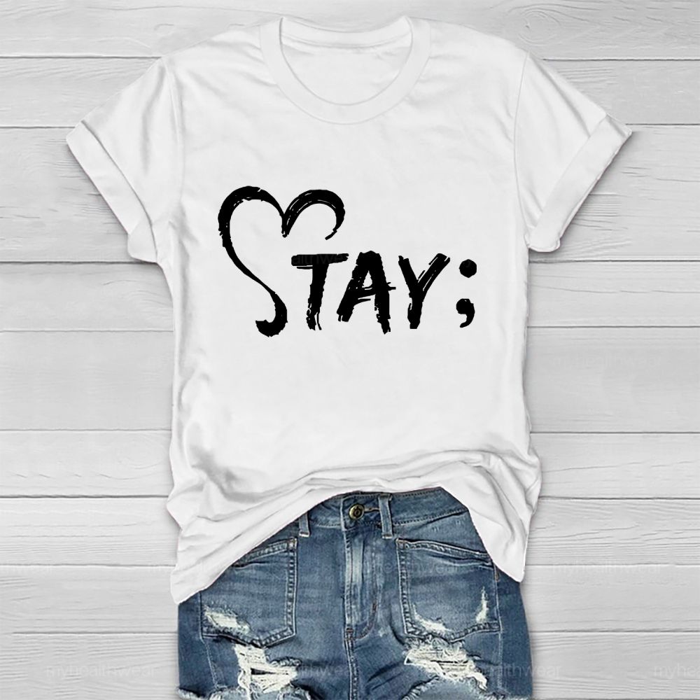 Stay Letters Graphic Healthwear T-shirt