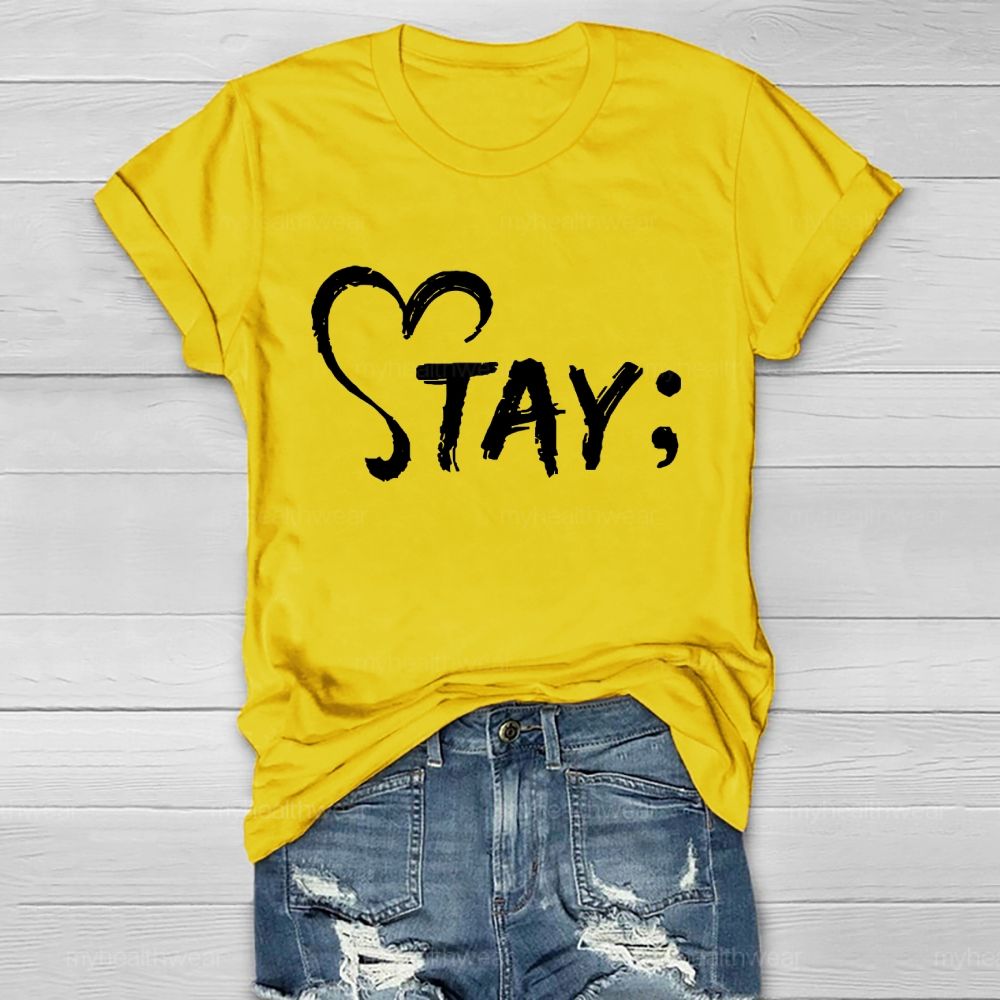 Stay Letters Graphic Healthwear T-shirt