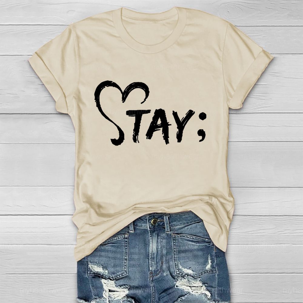 Stay Letters Graphic Healthwear T-shirt