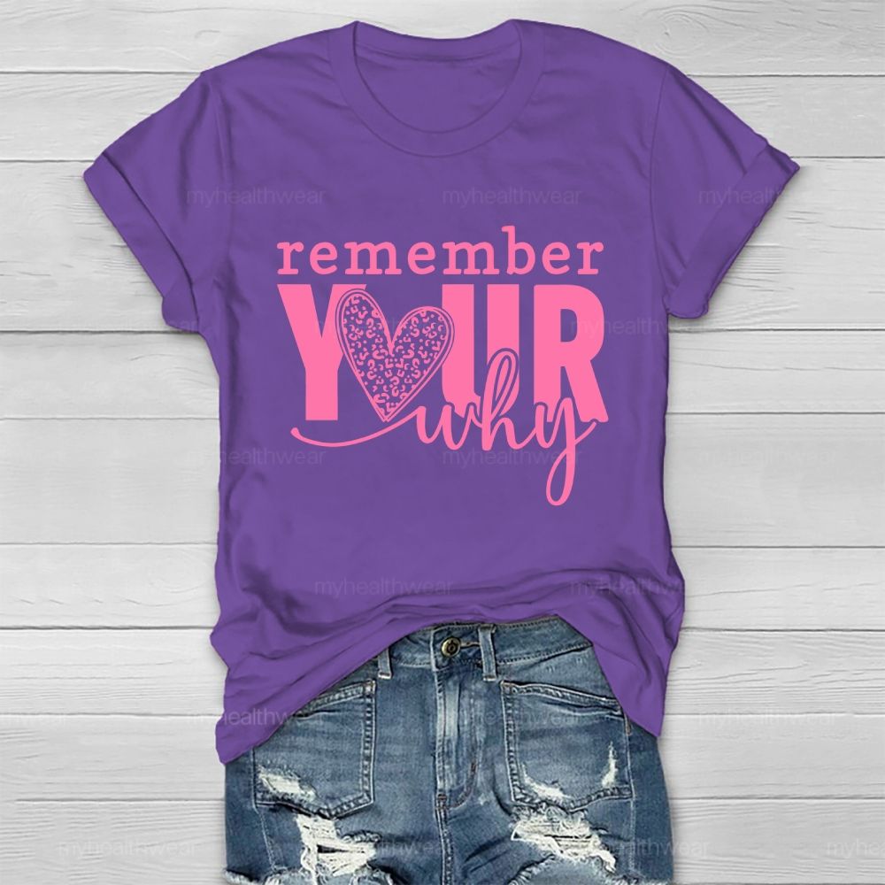Remember Your Why Healthwear T-shirt