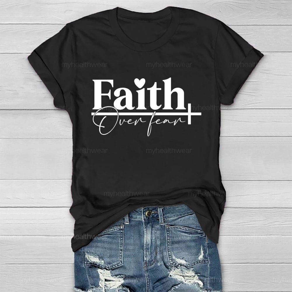 Faith Over Fear Graphic Healthwear T-shirt
