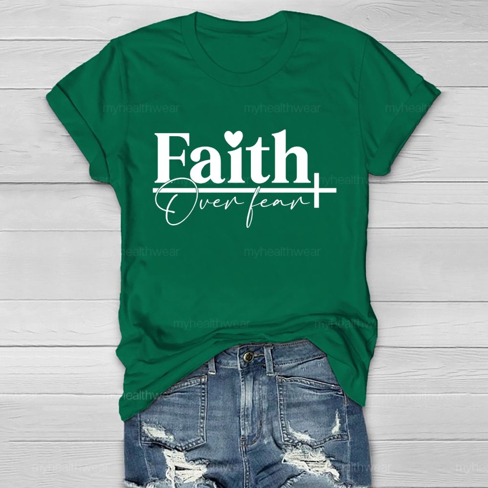 Faith Over Fear Graphic Healthwear T-shirt