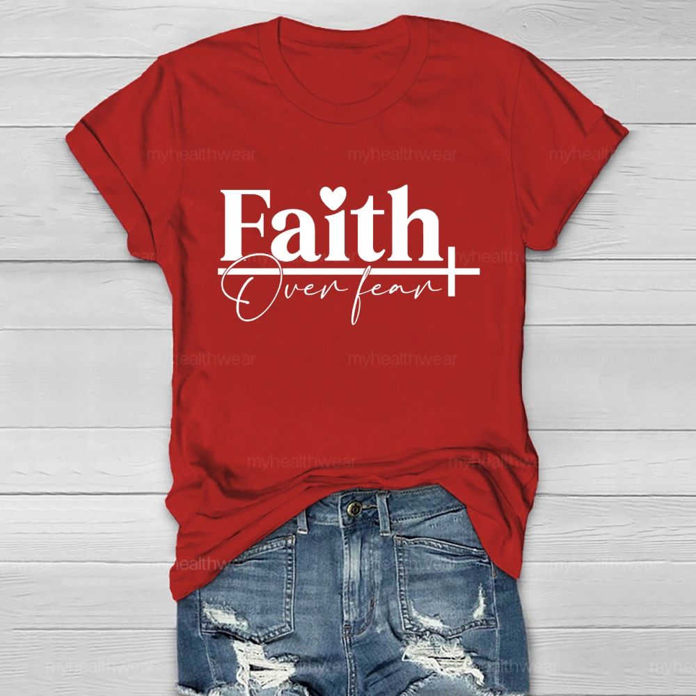 Faith Over Fear Graphic Healthwear T-shirt