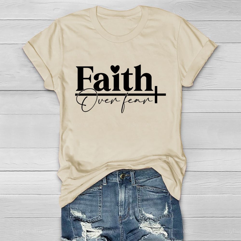 Faith Over Fear Graphic Healthwear T-shirt