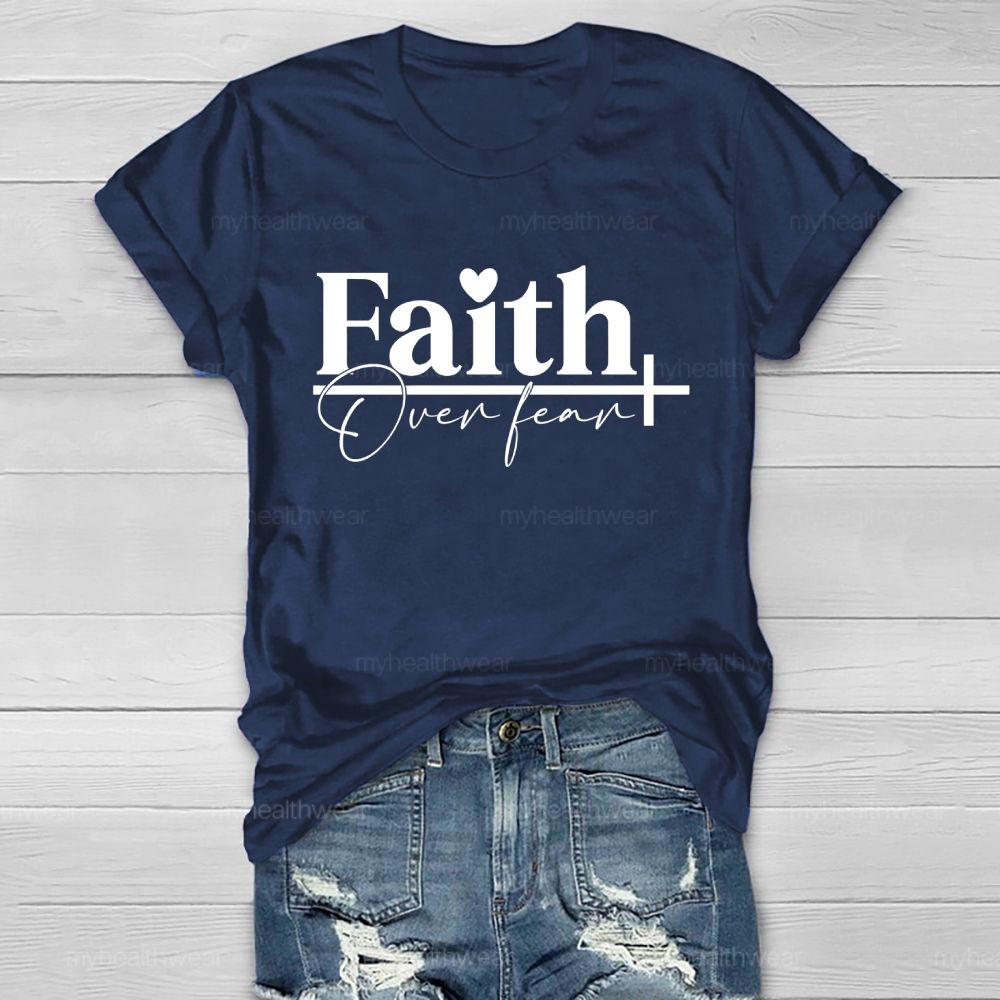 Faith Over Fear Graphic Healthwear T-shirt