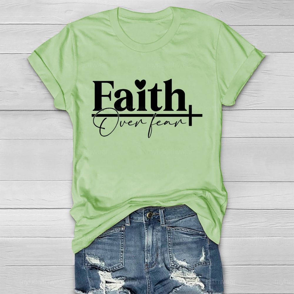 Faith Over Fear Graphic Healthwear T-shirt