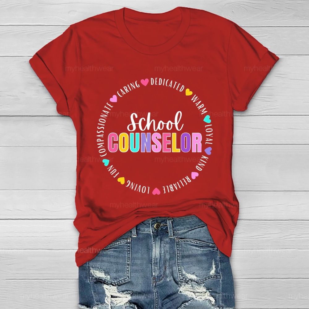 School Counselor Fun Compassionate Healthwear T-shirt